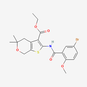 ethyl 2-[(5-bromo-2-methoxybenzoyl)amino]-5,5-dimethyl-4,7-dihydro-5H-thieno[2,3-c]pyran-3-carboxylate