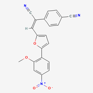 4-{(E)-1-cyano-2-[5-(2-methoxy-4-nitrophenyl)furan-2-yl]ethenyl}benzonitrile