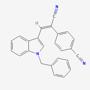 4-[(E)-2-(1-benzyl-1H-indol-3-yl)-1-cyanoethenyl]benzonitrile