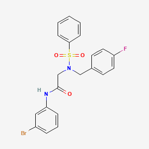 N~1~-(3-bromophenyl)-N~2~-(4-fluorobenzyl)-N~2~-(phenylsulfonyl)glycinamide