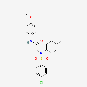 N~2~-[(4-chlorophenyl)sulfonyl]-N~1~-(4-ethoxyphenyl)-N~2~-(4-methylphenyl)glycinamide