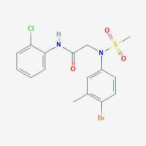 N~2~-(4-bromo-3-methylphenyl)-N~1~-(2-chlorophenyl)-N~2~-(methylsulfonyl)glycinamide