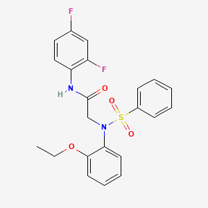 molecular formula C22H20F2N2O4S B3632088 N~1~-(2,4-difluorophenyl)-N~2~-(2-ethoxyphenyl)-N~2~-(phenylsulfonyl)glycinamide 