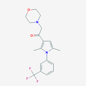 molecular formula C19H21F3N2O2 B363211 1-(2,5-dimethyl-1-(3-(trifluoromethyl)phenyl)-1H-pyrrol-3-yl)-2-morpholinoethanone CAS No. 380341-10-6