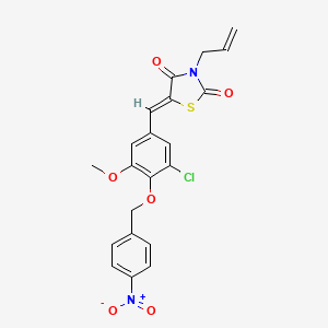 3-allyl-5-{3-chloro-5-methoxy-4-[(4-nitrobenzyl)oxy]benzylidene}-1,3-thiazolidine-2,4-dione