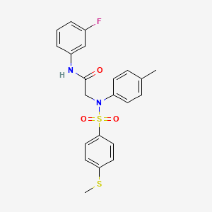 N~1~-(3-fluorophenyl)-N~2~-(4-methylphenyl)-N~2~-{[4-(methylthio)phenyl]sulfonyl}glycinamide