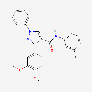 3-(3,4-dimethoxyphenyl)-N-(3-methylphenyl)-1-phenylpyrazole-4-carboxamide