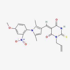 (5Z)-5-{[1-(4-methoxy-2-nitrophenyl)-2,5-dimethyl-1H-pyrrol-3-yl]methylidene}-1-(prop-2-en-1-yl)-2-thioxodihydropyrimidine-4,6(1H,5H)-dione