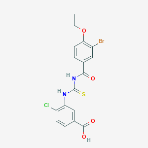 3-[[[(3-BROMO-4-ETHOXYBENZOYL)AMINO]THIOXOMETHYL ]AMINO]-4-CHLORO-BENZOIC ACID