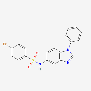 molecular formula C19H14BrN3O2S B3632256 4-bromo-N-(1-phenyl-1H-benzimidazol-5-yl)benzenesulfonamide 