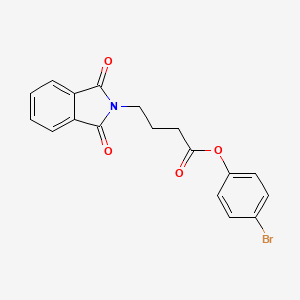 molecular formula C18H14BrNO4 B3632267 4-bromophenyl 4-(1,3-dioxo-1,3-dihydro-2H-isoindol-2-yl)butanoate 