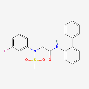 N-biphenyl-2-yl-N~2~-(3-fluorophenyl)-N~2~-(methylsulfonyl)glycinamide