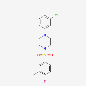 1-(3-Chloro-4-methylphenyl)-4-(4-fluoro-3-methylbenzenesulfonyl)piperazine