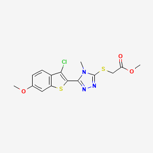 methyl {[5-(3-chloro-6-methoxy-1-benzothien-2-yl)-4-methyl-4H-1,2,4-triazol-3-yl]thio}acetate