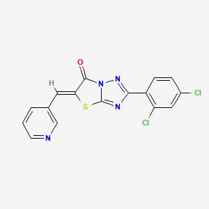 (5Z)-2-(2,4-DICHLOROPHENYL)-5-[(PYRIDIN-3-YL)METHYLIDENE]-5H,6H-[1,2,4]TRIAZOLO[3,2-B][1,3]THIAZOL-6-ONE