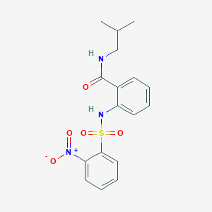 molecular formula C17H19N3O5S B3632321 N-isobutyl-2-{[(2-nitrophenyl)sulfonyl]amino}benzamide 