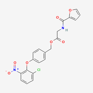 molecular formula C20H15ClN2O7 B3632333 4-(2-CHLORO-6-NITROPHENOXY)BENZYL 2-[(2-FURYLCARBONYL)AMINO]ACETATE 