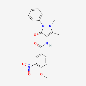 N-(1,5-dimethyl-3-oxo-2-phenyl-2,3-dihydro-1H-pyrazol-4-yl)-4-methoxy-3-nitrobenzamide