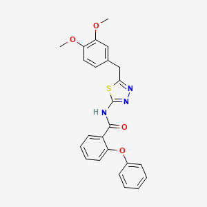 N-{5-[(3,4-DIMETHOXYPHENYL)METHYL]-1,3,4-THIADIAZOL-2-YL}-2-PHENOXYBENZAMIDE