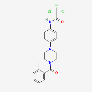 2,2,2-trichloro-N-{4-[4-(2-methylbenzoyl)-1-piperazinyl]phenyl}acetamide