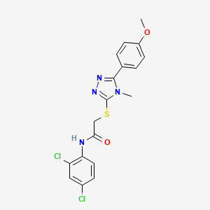 N-(2,4-dichlorophenyl)-2-{[5-(4-methoxyphenyl)-4-methyl-4H-1,2,4-triazol-3-yl]sulfanyl}acetamide