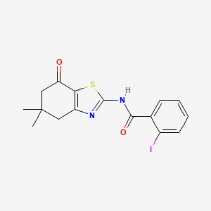 N-(5,5-dimethyl-7-oxo-4,5,6,7-tetrahydro-1,3-benzothiazol-2-yl)-2-iodobenzamide