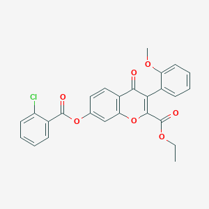 ethyl 7-[(2-chlorobenzoyl)oxy]-3-(2-methoxyphenyl)-4-oxo-4H-chromene-2-carboxylate