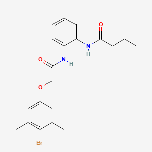 molecular formula C20H23BrN2O3 B3632403 N-(2-{[2-(4-bromo-3,5-dimethylphenoxy)acetyl]amino}phenyl)butanamide 