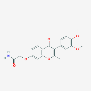 2-{[3-(3,4-dimethoxyphenyl)-2-methyl-4-oxo-4H-chromen-7-yl]oxy}acetamide