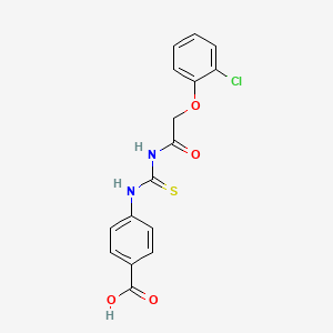 molecular formula C16H13ClN2O4S B3632423 4-({[(2-chlorophenoxy)acetyl]carbamothioyl}amino)benzoic acid CAS No. 87998-80-9