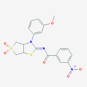(E)-N-(3-(3-methoxyphenyl)-5,5-dioxidotetrahydrothieno[3,4-d]thiazol-2(3H)-ylidene)-3-nitrobenzamide