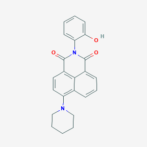 molecular formula C23H20N2O3 B3632463 2-(2-hydroxyphenyl)-6-(1-piperidinyl)-1H-benzo[de]isoquinoline-1,3(2H)-dione 