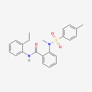 molecular formula C23H24N2O3S B3632469 N-(2-ethylphenyl)-2-{methyl[(4-methylphenyl)sulfonyl]amino}benzamide 