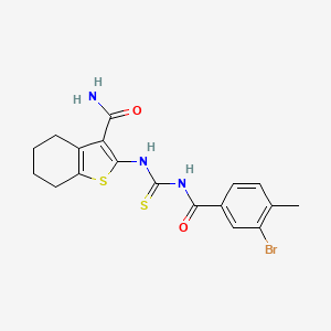 2-({[(3-bromo-4-methylbenzoyl)amino]carbonothioyl}amino)-4,5,6,7-tetrahydro-1-benzothiophene-3-carboxamide