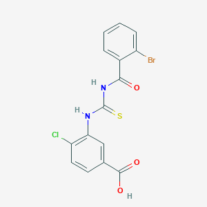 3-[[[(2-Bromobenzoyl)amino]thioxomethyl]amino]-4-chloro-benzoic acid