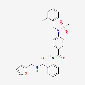 N-(2-furylmethyl)-2-({4-[(2-methylbenzyl)(methylsulfonyl)amino]benzoyl}amino)benzamide