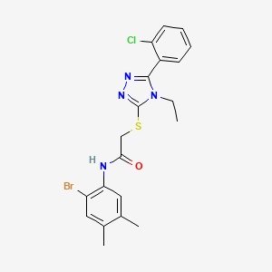 N-(2-bromo-4,5-dimethylphenyl)-2-{[5-(2-chlorophenyl)-4-ethyl-4H-1,2,4-triazol-3-yl]sulfanyl}acetamide