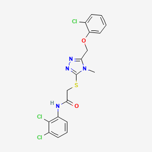 2-({5-[(2-chlorophenoxy)methyl]-4-methyl-4H-1,2,4-triazol-3-yl}thio)-N-(2,3-dichlorophenyl)acetamide