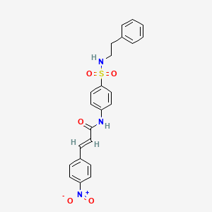 (E)-3-(4-NITROPHENYL)-N-{4-[(PHENETHYLAMINO)SULFONYL]PHENYL}-2-PROPENAMIDE