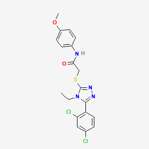 2-{[5-(2,4-dichlorophenyl)-4-ethyl-4H-1,2,4-triazol-3-yl]sulfanyl}-N-(4-methoxyphenyl)acetamide