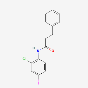 molecular formula C15H13ClINO B3632595 N-(2-chloro-4-iodophenyl)-3-phenylpropanamide 