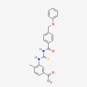 4-Methyl-3-[[4-(phenoxymethyl)benzoyl]carbamothioylamino]benzoic acid