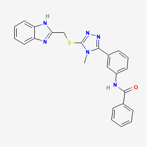 N-(3-{5-[(1H-benzimidazol-2-ylmethyl)thio]-4-methyl-4H-1,2,4-triazol-3-yl}phenyl)benzamide