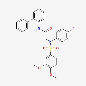 N~1~-2-biphenylyl-N~2~-[(3,4-dimethoxyphenyl)sulfonyl]-N~2~-(4-fluorophenyl)glycinamide