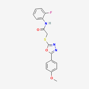 N-(2-fluorophenyl)-2-{[5-(4-methoxyphenyl)-1,3,4-oxadiazol-2-yl]sulfanyl}acetamide