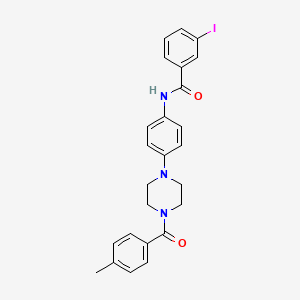 3-iodo-N-(4-{4-[(4-methylphenyl)carbonyl]piperazin-1-yl}phenyl)benzamide