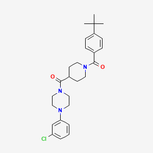 1-{[1-(4-tert-butylbenzoyl)-4-piperidinyl]carbonyl}-4-(3-chlorophenyl)piperazine