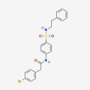 2-(4-bromophenyl)-N-{4-[(2-phenylethyl)sulfamoyl]phenyl}acetamide