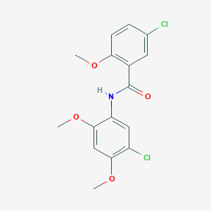 molecular formula C16H15Cl2NO4 B3632679 5-chloro-N-(5-chloro-2,4-dimethoxyphenyl)-2-methoxybenzamide 