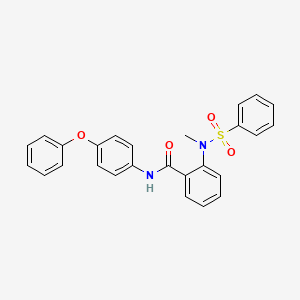 molecular formula C26H22N2O4S B3632686 2-[methyl(phenylsulfonyl)amino]-N-(4-phenoxyphenyl)benzamide 